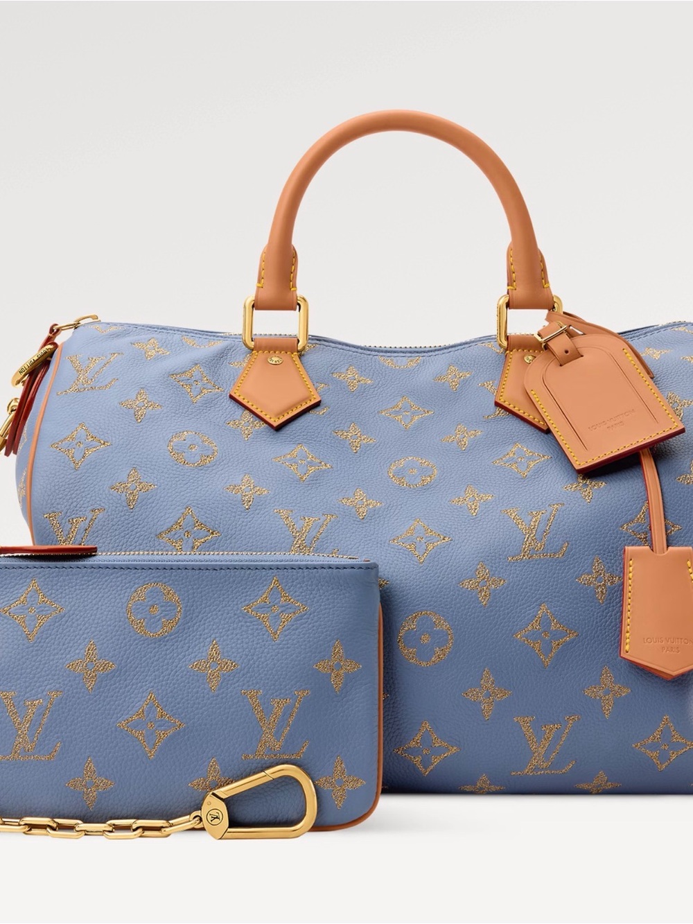 Louis Vuitton Light Blue Monogram Speedy 40 P9 Limited Edition NIB - Picture 1 of 15